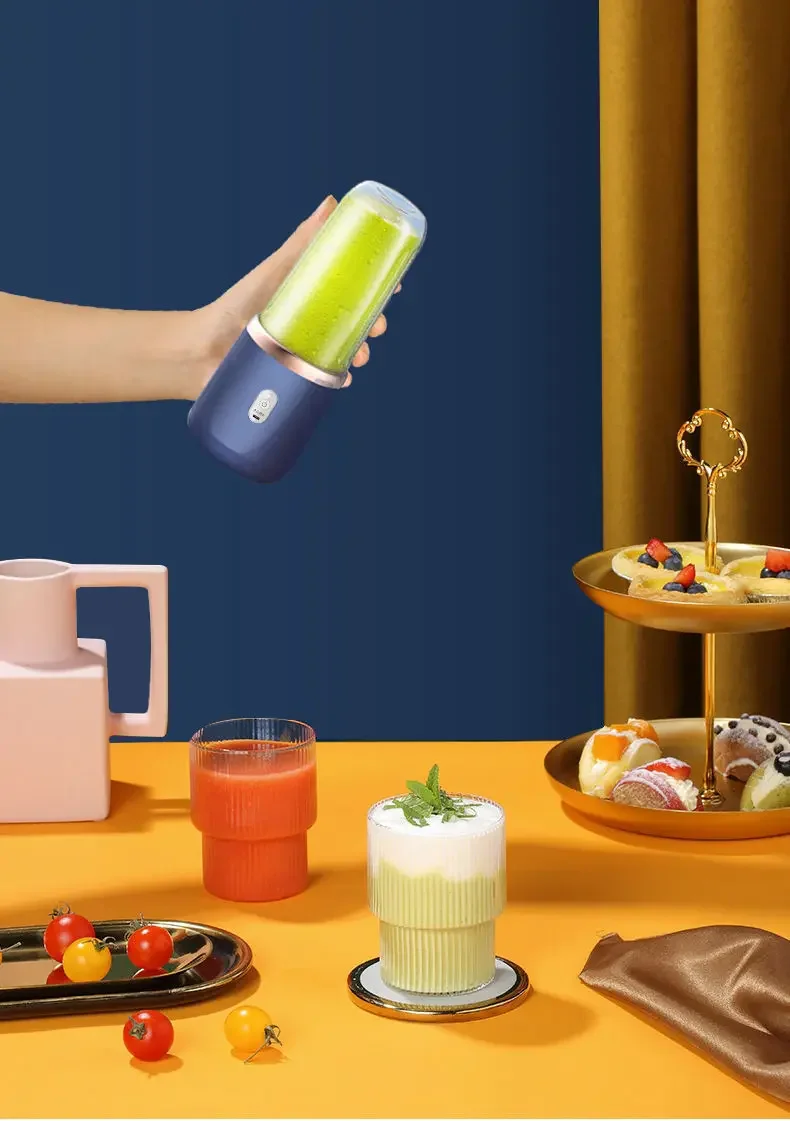 Portable Fruit Juice Blenders Summer Personal Electric Mini Bottle Home USB 6 Blades Juicer Cup Machine For Kitchen