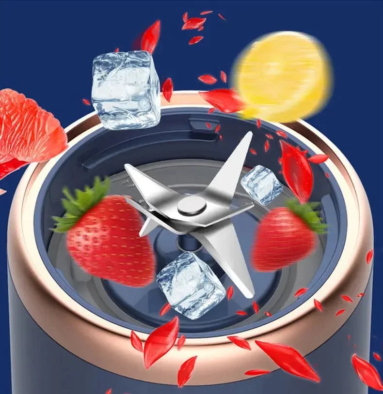 Portable Fruit Juice Blenders Summer Personal Electric Mini Bottle Home USB 6 Blades Juicer Cup Machine For Kitchen