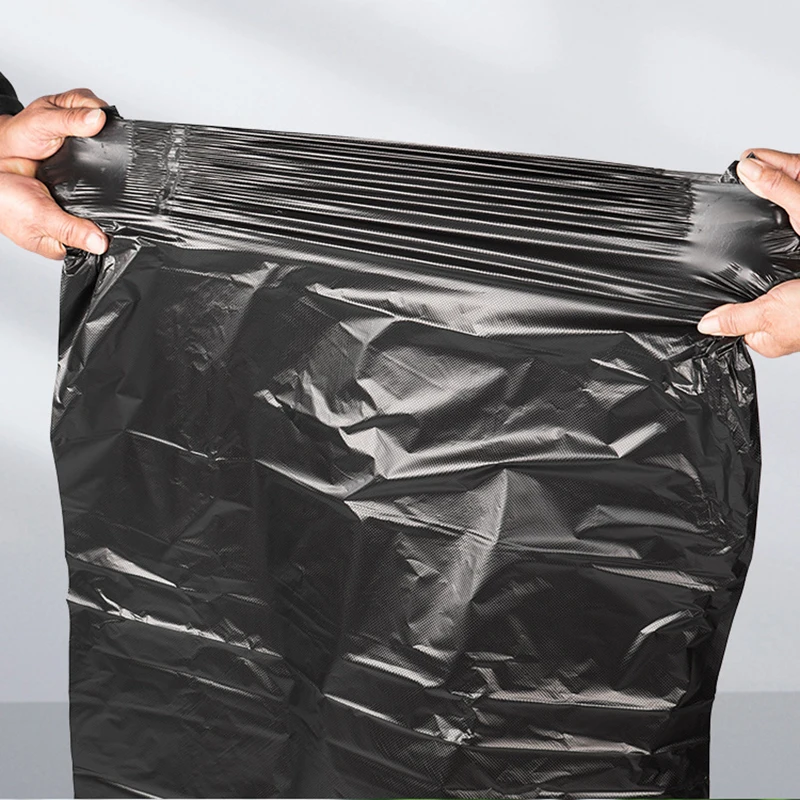 100PCS/300PCS Large Waste Garbage Bag Black Transparent Thickened Garbage Bags Outdoor Restauran Kitchen Disposable Trash Bags