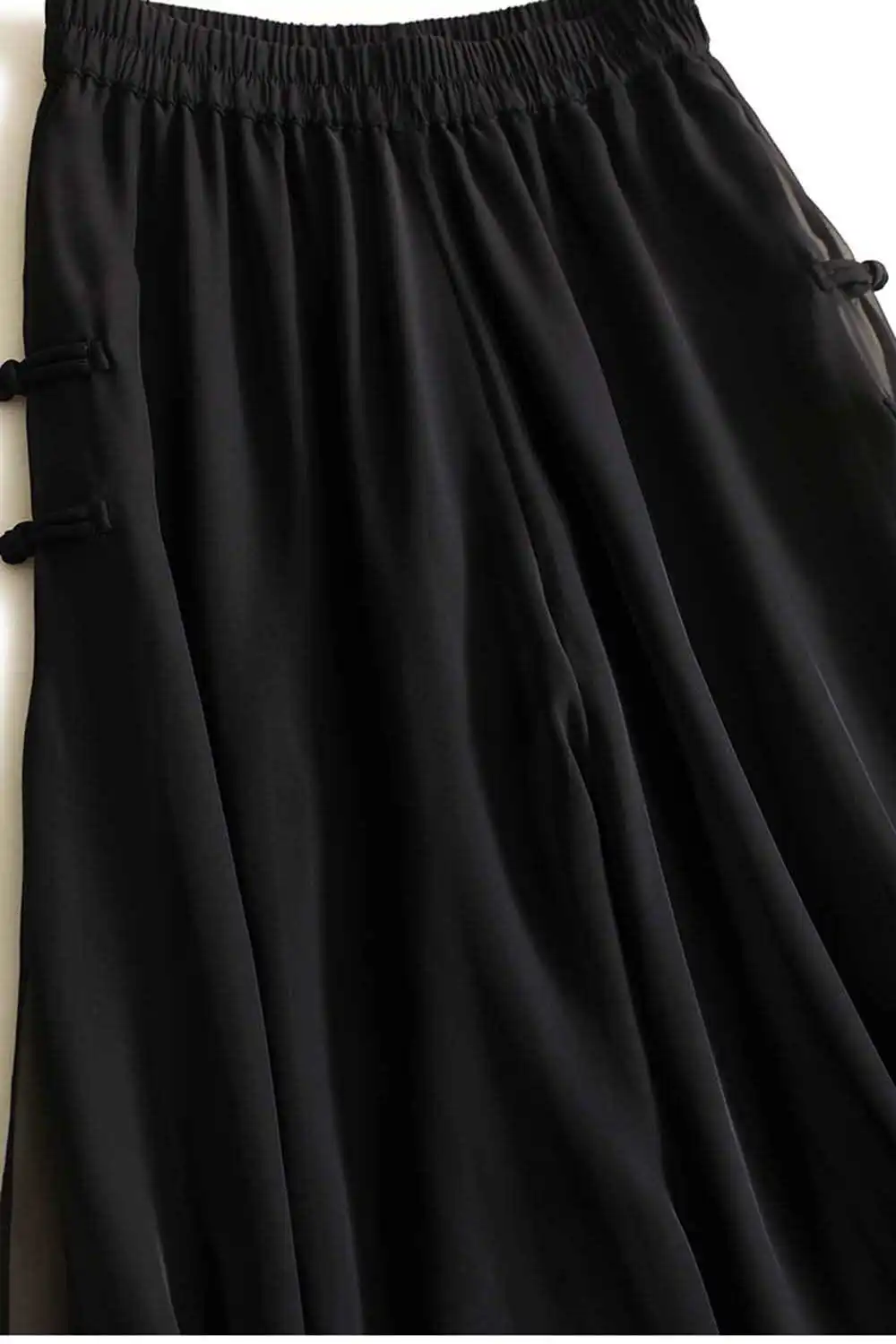 Vintage Women's Wide-Leg Pants High-Waisted Skirt Pants Loose Casual Straight-leg Pants Summer Chinese Style Women's Trousers