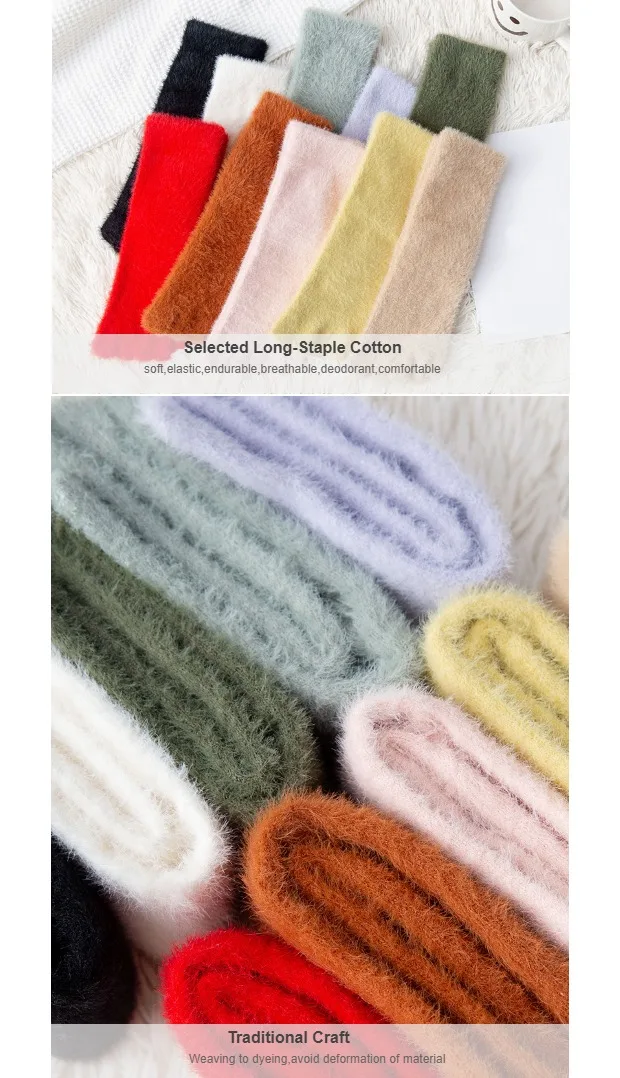 Women Girls Thick Five Finger Socks Winter Warm Colorful Coral Fleece Fluffy Toe Socks Soft Cozy Hosiery Female Floor Slippers