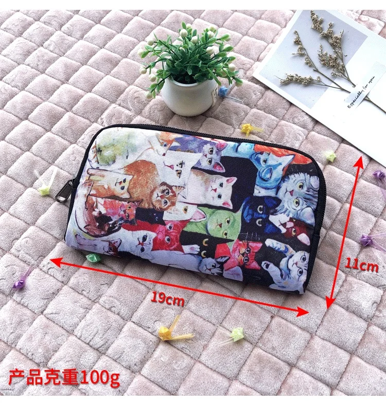 Cute Bee Dragonfly Moth Butterfly Wallet Fantasy Honey Bee Flowers Money Bags ID Credit Card Holder Insects Long Clutch Pouch