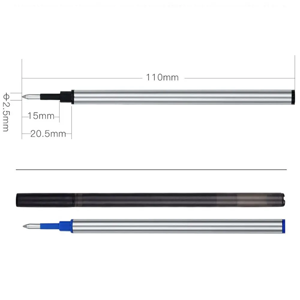 Business Ballpoint Pen Durable Students Gift Brass Gel Pen with Blue/Black Ink Refill Fountain Pen School Office Supplies