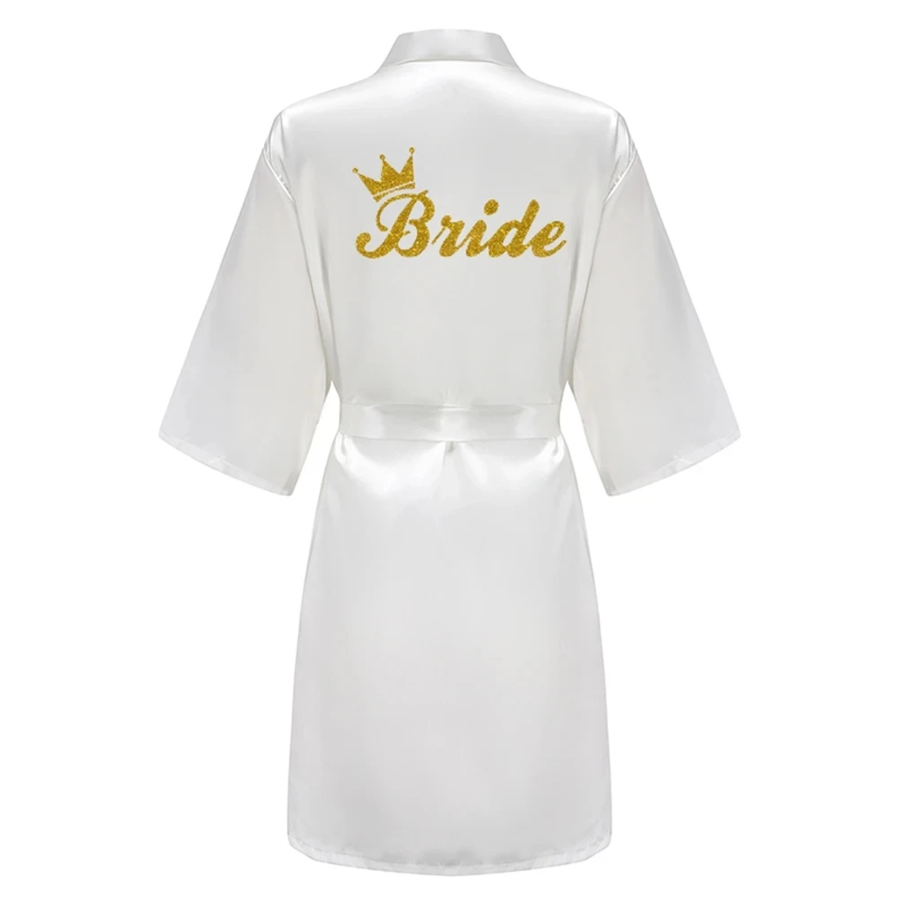 Satin Silk Robes Plus Size Wedding Bathrobe Bride Bridesmaid Mother Maid of Honor Gown Women Clothing Sleepwear Navy Blue