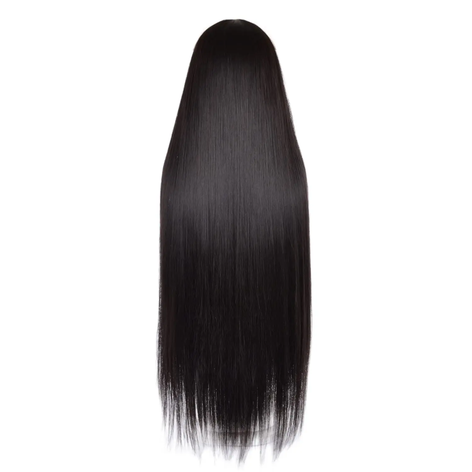 Cosplay Wig for Kakegurui Compulsive, Black Long Straight Synthetic Costume Wig for Halloween Party