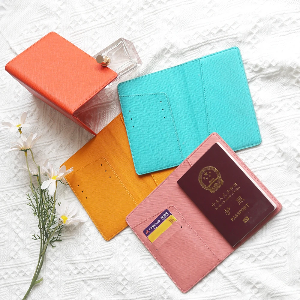Custom Letters PU Leather Passport Cover Personalized Travel Business Trip Passport Holder Engrave Name Woman Man Luxury Wallet