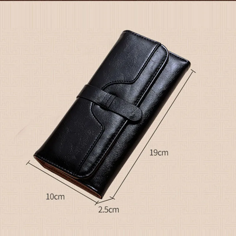 Genuine Leather Women's Long Wallet with RFID Protection - Multi Card Holder & Zipper Coin Pocket, Phone Bag Purse
