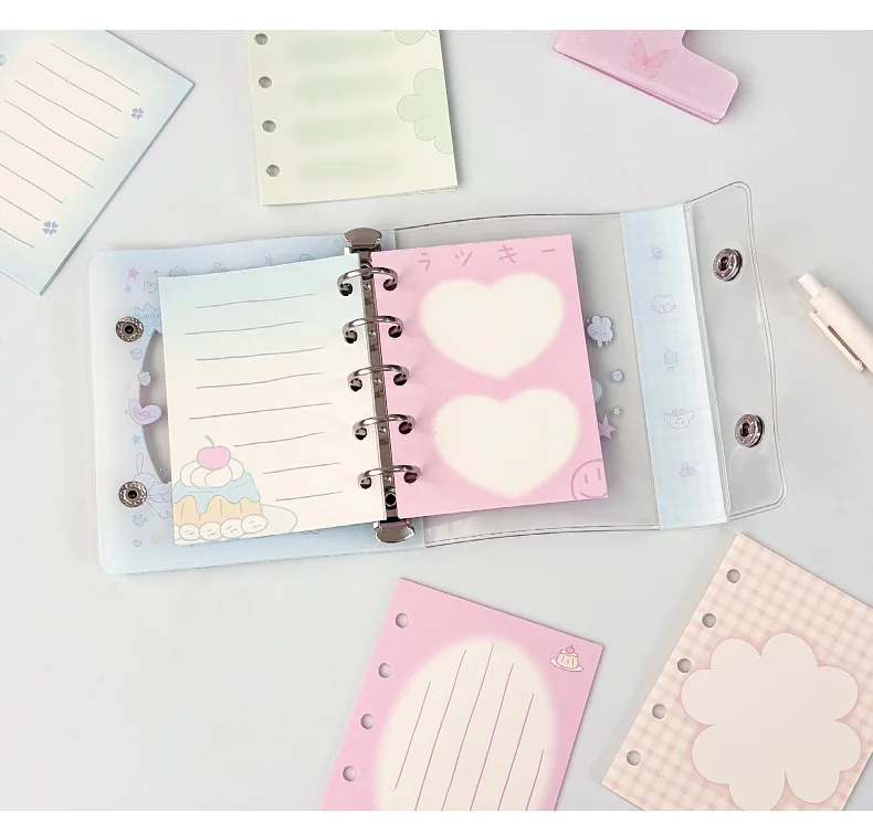 M5 5Holes 60Sheet Loose Leaf Notebook Refill Loosening Index Memo Planning Series Simplified Alien Bookmark Memo Notes