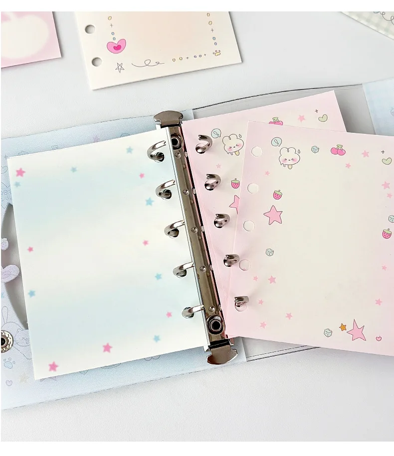 M5 5Holes 60Sheet Loose Leaf Notebook Refill Loosening Index Memo Planning Series Simplified Alien Bookmark Memo Notes