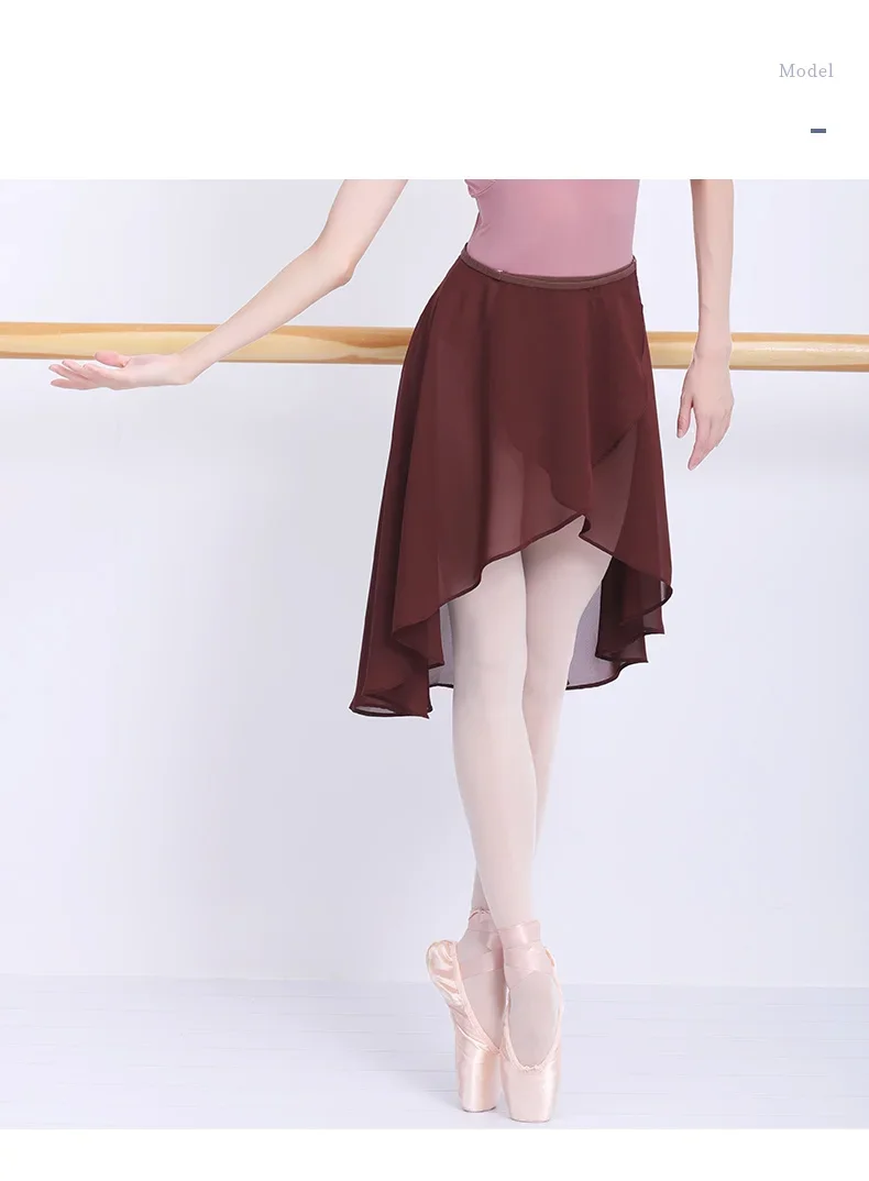 Dance Skirts For Women Chiffon Ballet Skirts Tulle Skirt Black Swimwear Cover Up  Dance Costumes Girls Adult Training Skirts