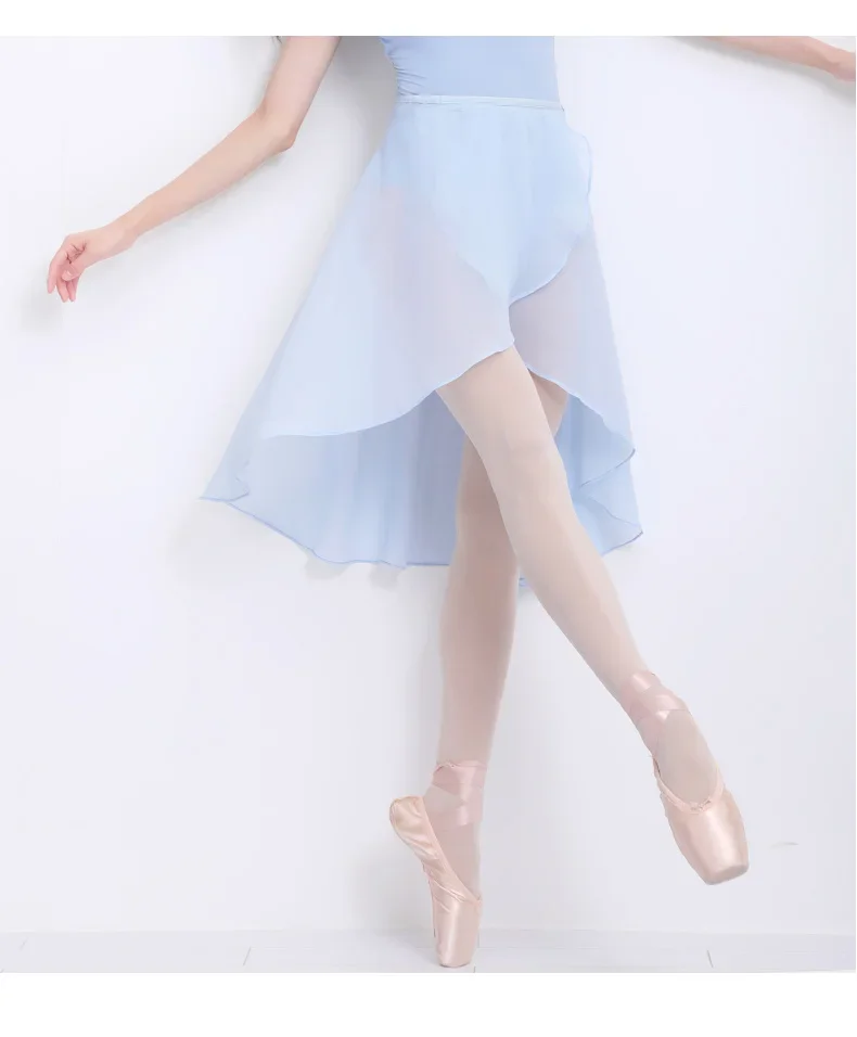 Dance Skirts For Women Chiffon Ballet Skirts Tulle Skirt Black Swimwear Cover Up  Dance Costumes Girls Adult Training Skirts