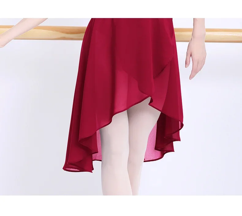 Dance Skirts For Women Chiffon Ballet Skirts Tulle Skirt Black Swimwear Cover Up  Dance Costumes Girls Adult Training Skirts