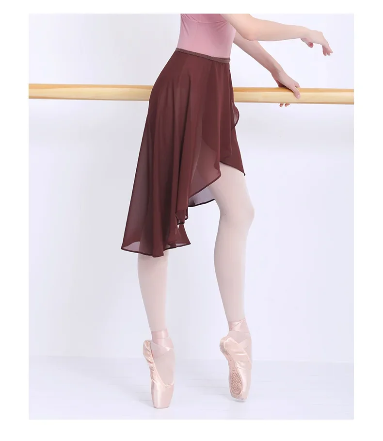 Dance Skirts For Women Chiffon Ballet Skirts Tulle Skirt Black Swimwear Cover Up  Dance Costumes Girls Adult Training Skirts