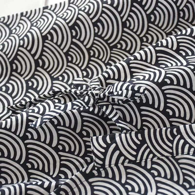Japanese Style Kimono Bath Robe for Men Sauna Hotspring Home Wear Cotton Pajamas Spring Summer Sleepwear Monk Frock Robes