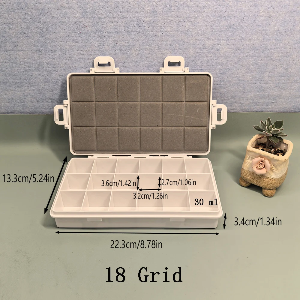Sealed Moisturizing Paint Box 12/24/36 Grid Oil Pigment Organizer Watercolor Palette Acrylic Paints Storage Art Supplies