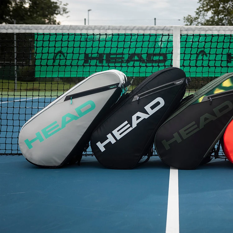 HEAD Tour Black Capacity for 2 Rackets Shoulder Tennis Sports Racket Bag Court Bag With Shoes Compartment Tennis Bag