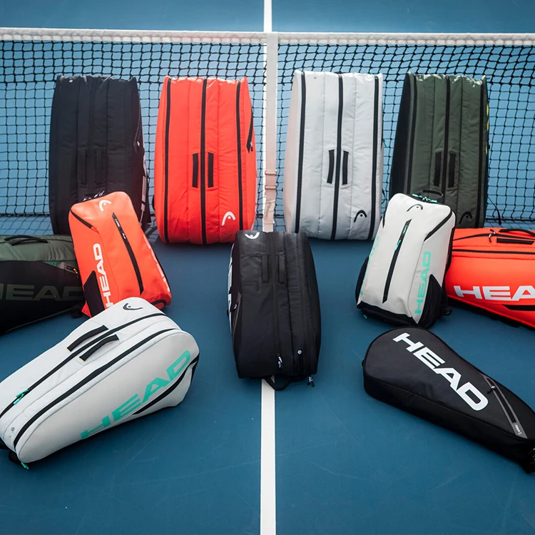 HEAD Tour Black Capacity for 2 Rackets Shoulder Tennis Sports Racket Bag Court Bag With Shoes Compartment Tennis Bag