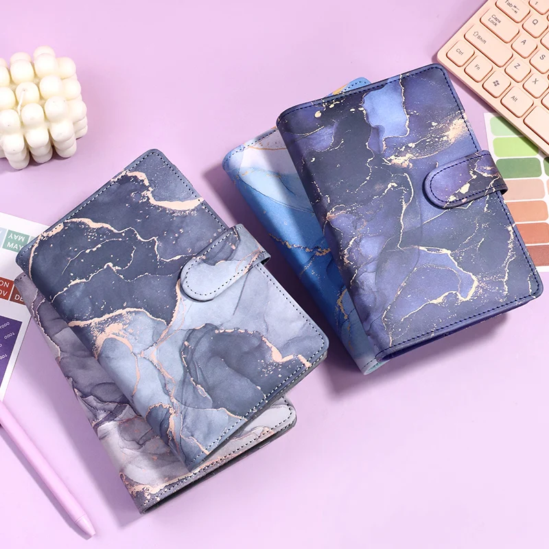 A6 A7 Marble Colorful Money Budget Planner Binder Cover Diary Agenda Planning Paper Cover School Stationery