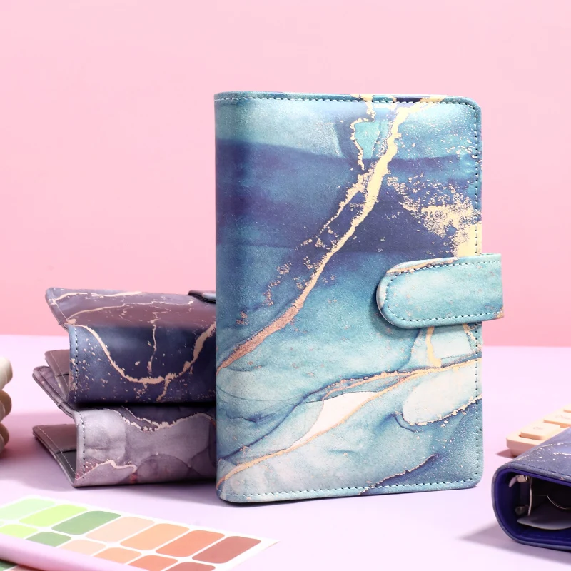 A6 A7 Marble Colorful Money Budget Planner Binder Cover Diary Agenda Planning Paper Cover School Stationery