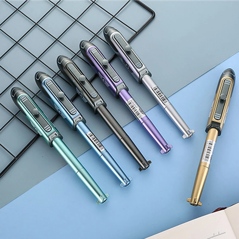 1Pcs Creative Helicopter Metal Gel Pen 0.5mm Writing Novelty Kids Toys Gifts Pen Random Color School Office Stationery Supplies