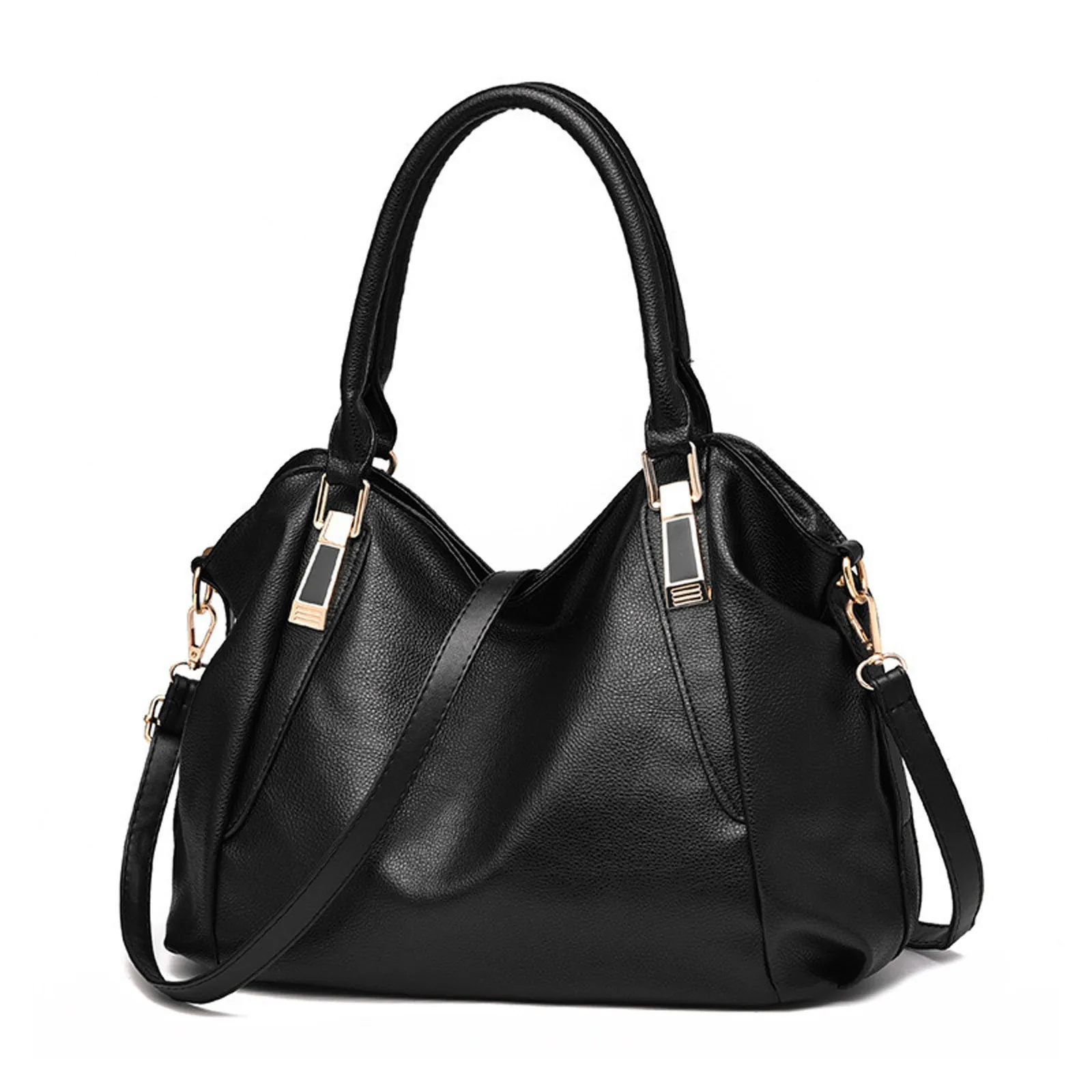 Women'S Fashion Soft Leather Handbag Classic Temperamental Large Capacity Top-Handle Bags Daily One Shoulder Crossbody Bag
