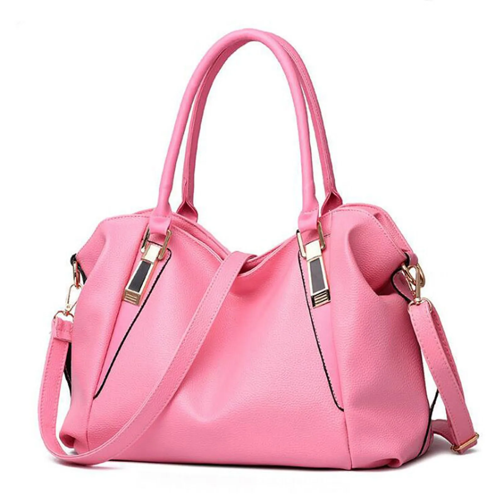Women'S Fashion Soft Leather Handbag Classic Temperamental Large Capacity Top-Handle Bags Daily One Shoulder Crossbody Bag