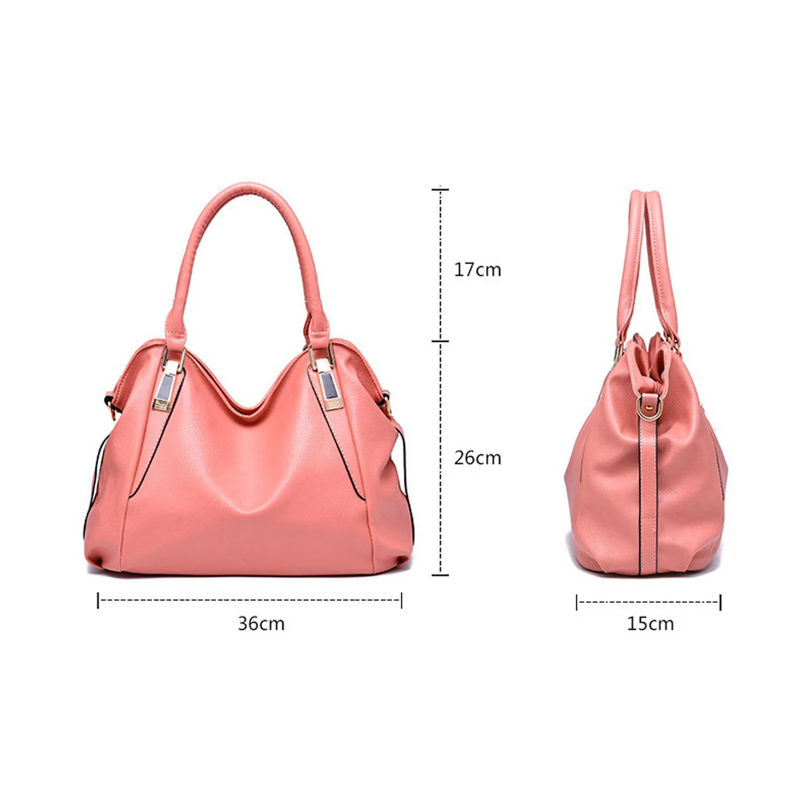 Women'S Fashion Soft Leather Handbag Classic Temperamental Large Capacity Top-Handle Bags Daily One Shoulder Crossbody Bag