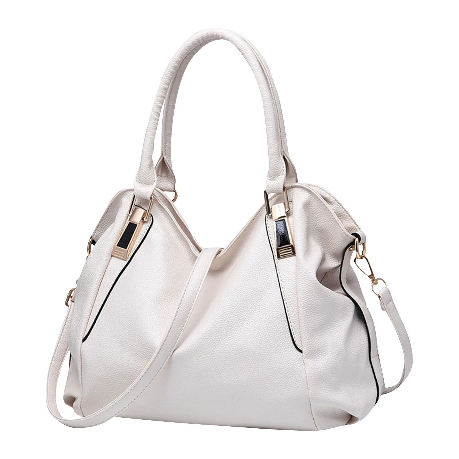 Women'S Fashion Soft Leather Handbag Classic Temperamental Large Capacity Top-Handle Bags Daily One Shoulder Crossbody Bag