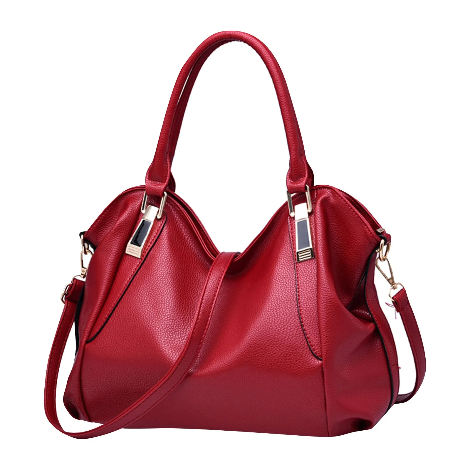 Women'S Fashion Soft Leather Handbag Classic Temperamental Large Capacity Top-Handle Bags Daily One Shoulder Crossbody Bag