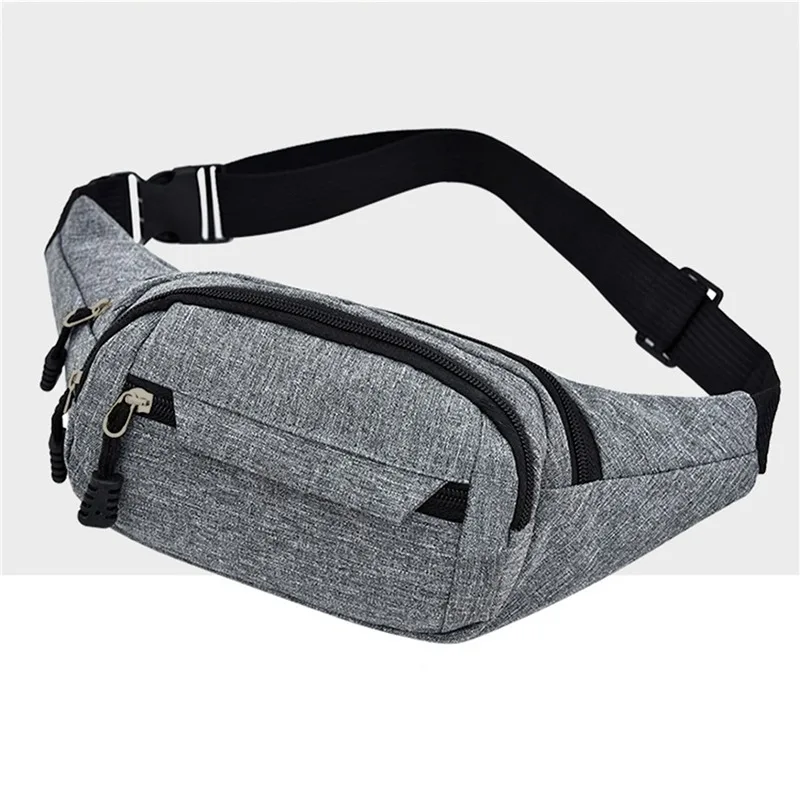 Men's and Women's Universal Models Waist Bag Fashion Crossbody Bags Sports Cell Phone Bags Solid Color Large Capacity Chest Bag