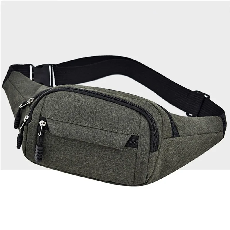 Men's and Women's Universal Models Waist Bag Fashion Crossbody Bags Sports Cell Phone Bags Solid Color Large Capacity Chest Bag