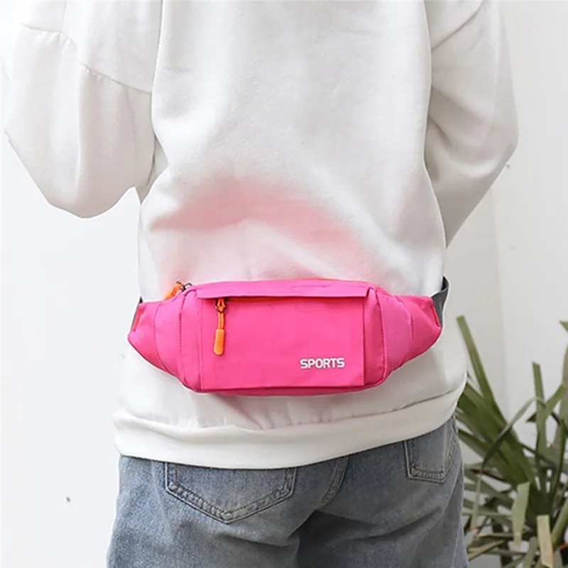 Men's and Women's Universal Models Waist Bag Fashion Crossbody Bags Sports Cell Phone Bags Solid Color Large Capacity Chest Bag