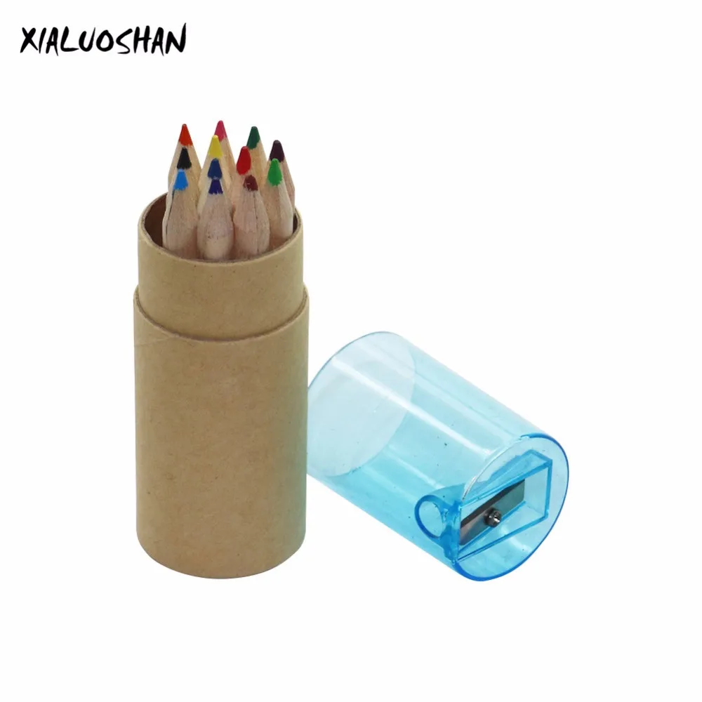 Children Drawing Art 12 Colors Pencil Barreled Colored Crayon Pencils School Student Painting Graffiti Pen Art class Supplies