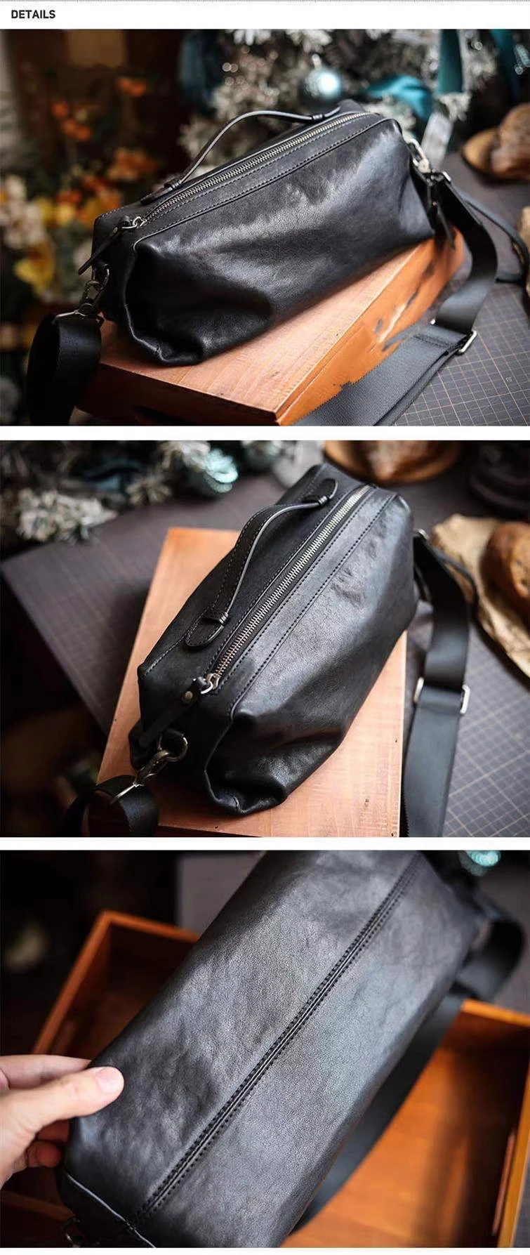 SENOFAN 2025 Original Cowhide Genuine Leather Men's Bags Commuting Leisure Shoulder Crossbody Bag Motorcycle Chest Bag Soft