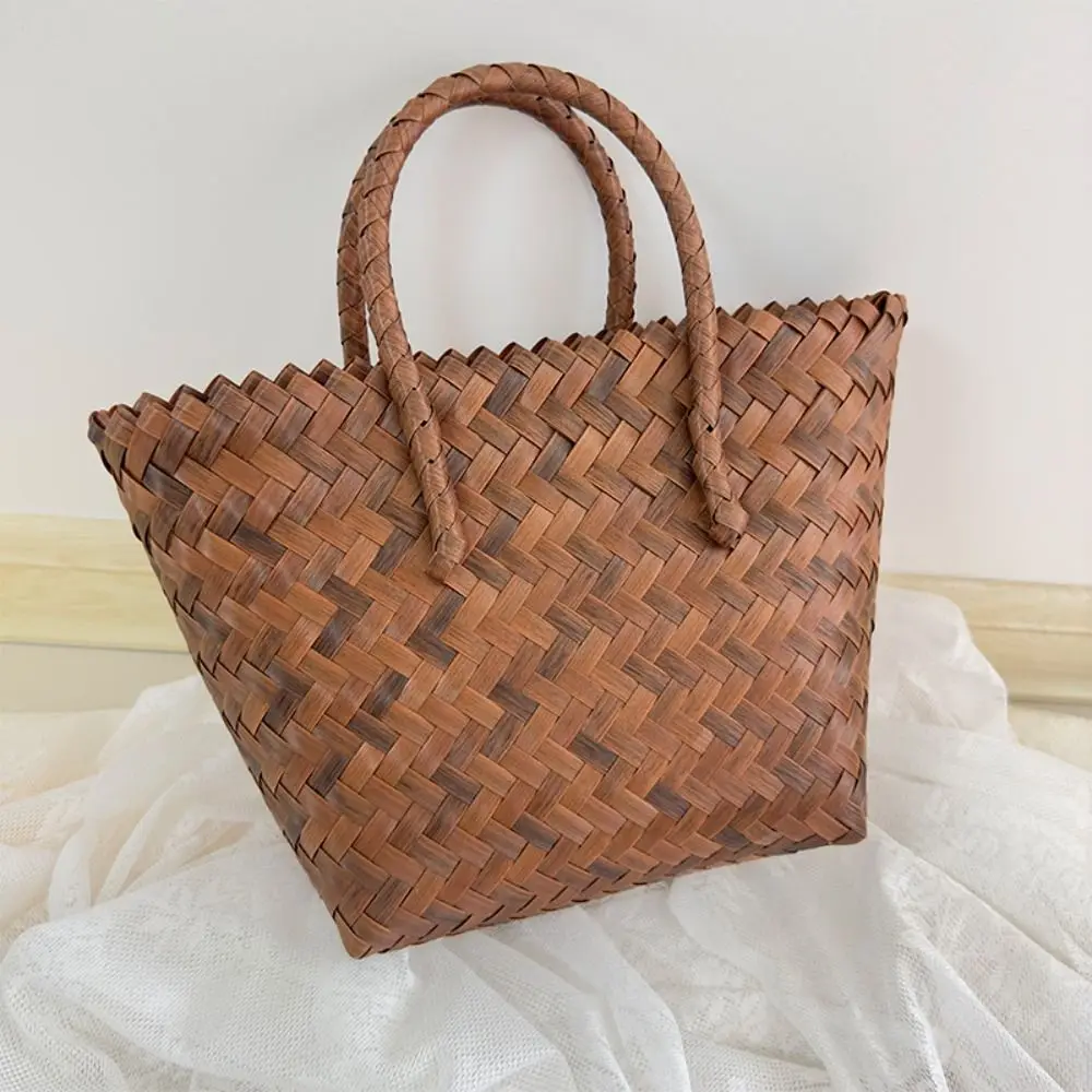 Women Woven Large Capacity Shoulder Bags Crochet Bag Knitting Handbags Female Shopping Tote Bags