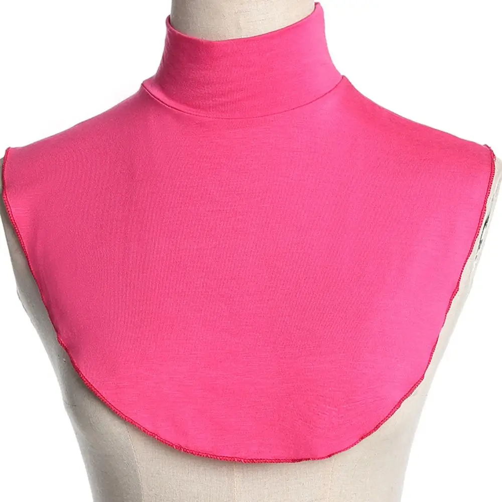 Soft Modal Cotton Neck Cover Headwrap Full Fake Collar High Collars Turtleneck Scarf monochrome Base Shirt False Collar