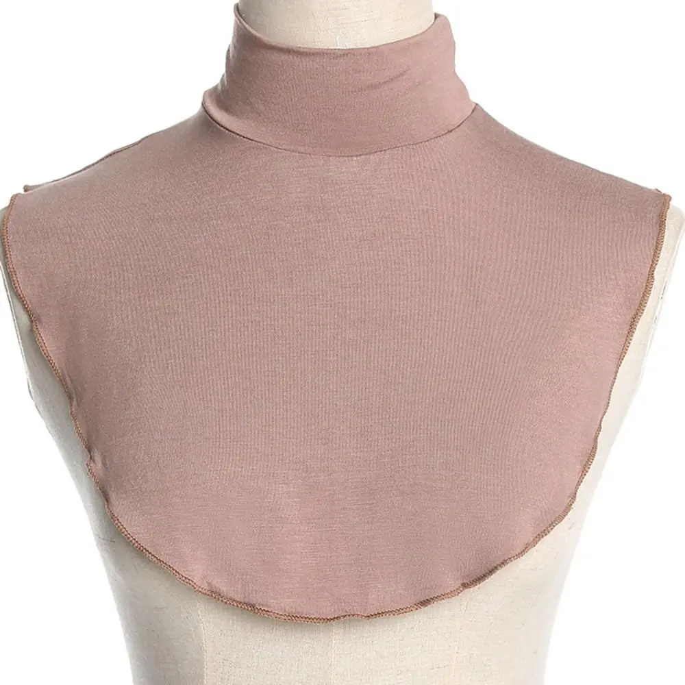 Soft Modal Cotton Neck Cover Headwrap Full Fake Collar High Collars Turtleneck Scarf monochrome Base Shirt False Collar