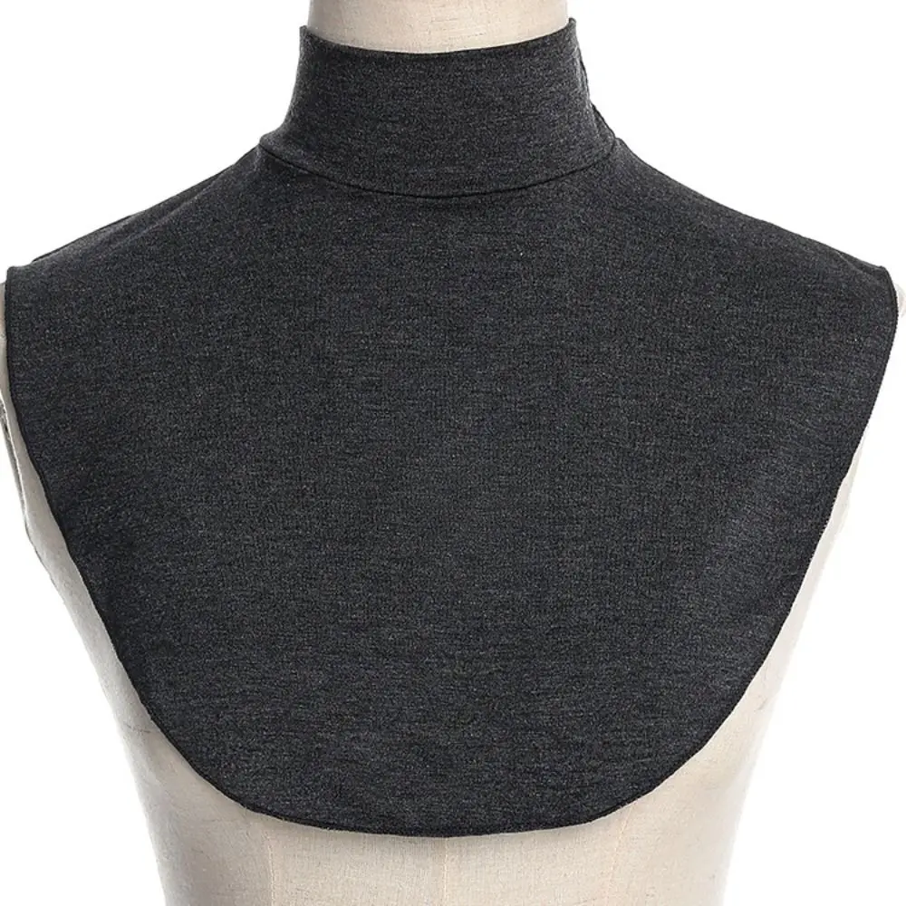 Soft Modal Cotton Neck Cover Headwrap Full Fake Collar High Collars Turtleneck Scarf monochrome Base Shirt False Collar