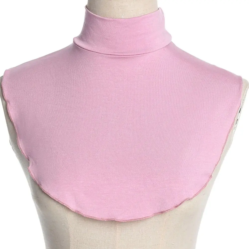 Soft Modal Cotton Neck Cover Headwrap Full Fake Collar High Collars Turtleneck Scarf monochrome Base Shirt False Collar