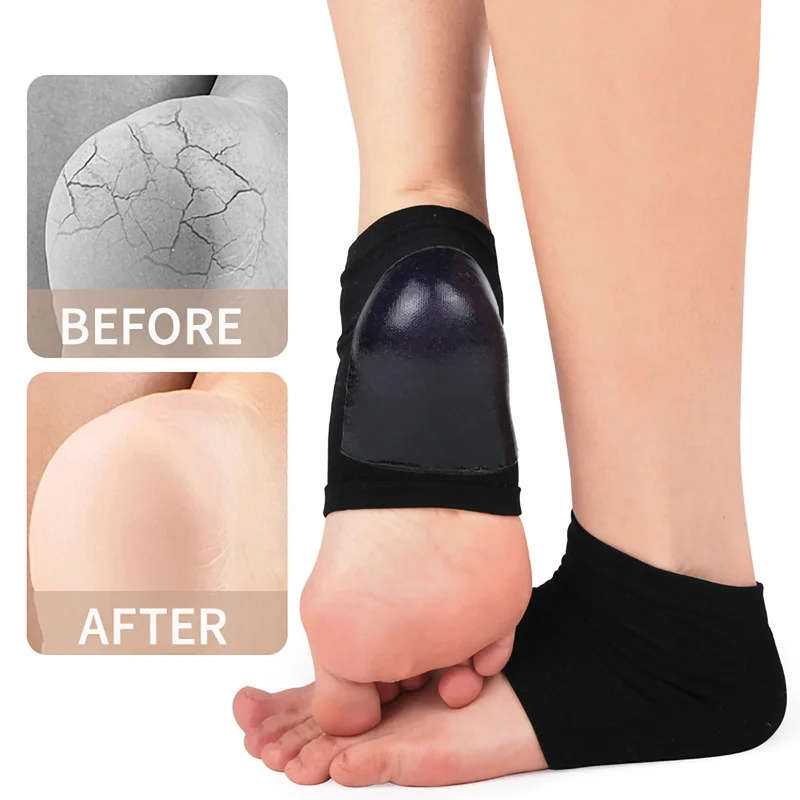 3 Pairs Silicone Gel Moisturizing Socks For Women Men Dry Cracked Heel Treatment, Heels Soften Repair Care Exfoliating