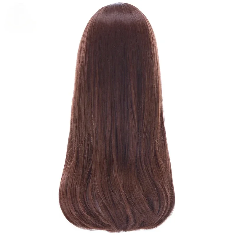 Game ROLECOS OW D.VA Cosplay Wig Over Game Watch Cosplay Hana Song DVA Wig Long Brown Women Synthetic Hair Wigs