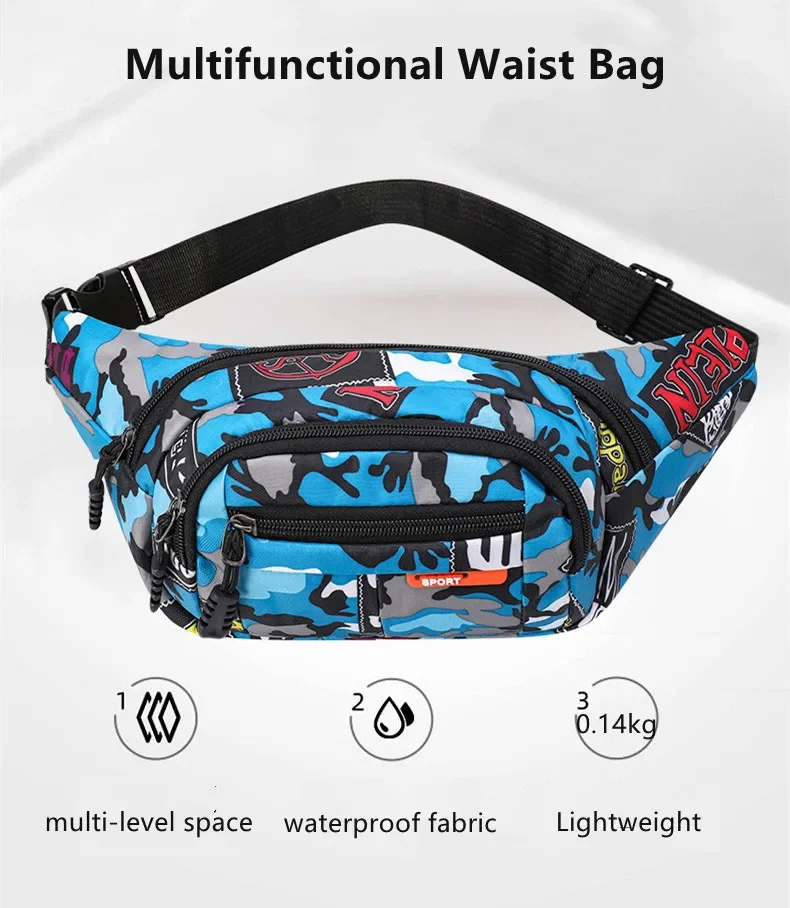 Outdoor Travel Sports Waist Pack Women Shoulder Belt Waist Bag Men Crossbody Pouch Portable Phone Messenger Chest Bag Coin Purse