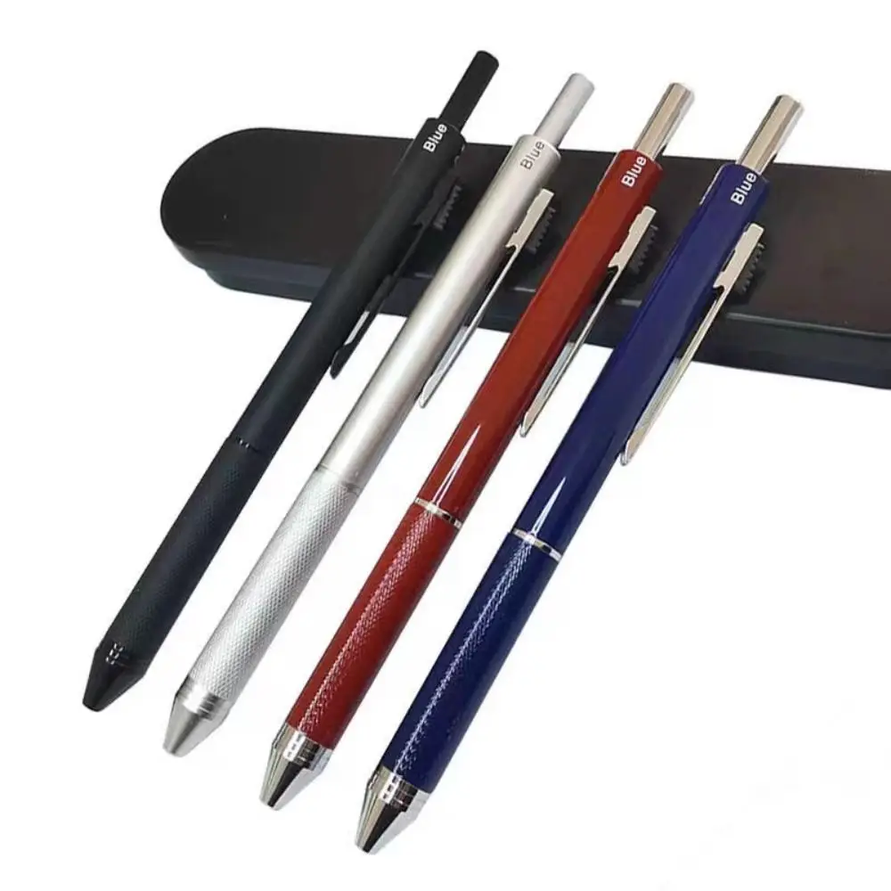 4 in 1 Multi-Function Metal Gravity Sensing Pen Students 3Colors Ballpoint Pen Mechanical Pencil Set Press Gel Pen Signature Pen