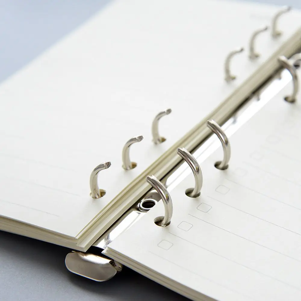 A4/B5/A5/A6/A7 Metal Spiral Rings Binder Clip Loose-leaf File Folder Clip Notebook Accessory Stationery