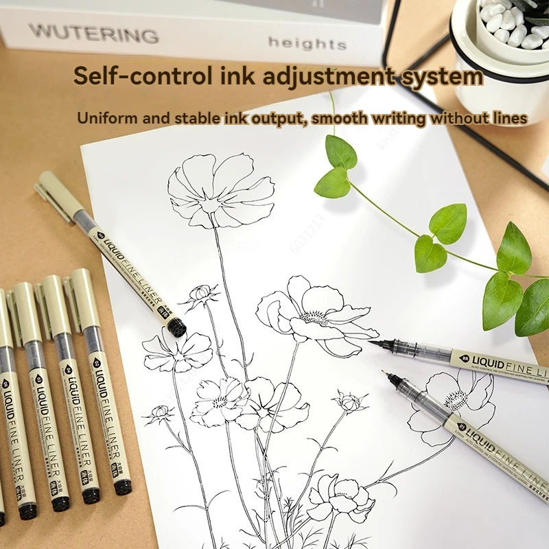 Capacity Quick Dry Waterproof Art Markers Fineliner Brushs Pen Sketch Drawing comics Pigment Line Pens Hand Lettering Supplies