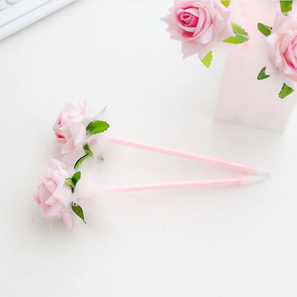 Cute Kawaii Rose Flower Ballpoint Pen Office School Supplies Stationery Creative Sweet Pretty Lovely Pen