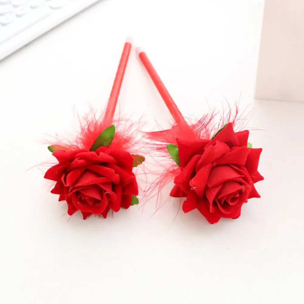 Cute Kawaii Rose Flower Ballpoint Pen Office School Supplies Stationery Creative Sweet Pretty Lovely Pen