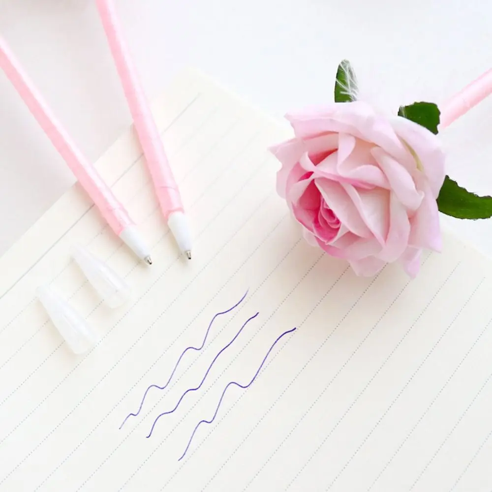 Cute Kawaii Rose Flower Ballpoint Pen Office School Supplies Stationery Creative Sweet Pretty Lovely Pen