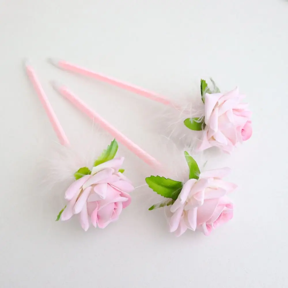 Cute Kawaii Rose Flower Ballpoint Pen Office School Supplies Stationery Creative Sweet Pretty Lovely Pen