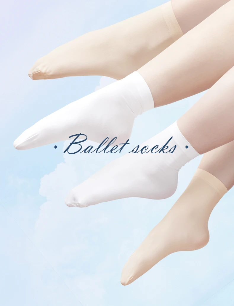 Girls Women Summer Thin Breathable Sport Socks Children Adult Soft Skin Friendly Ballet Dance Short Socks